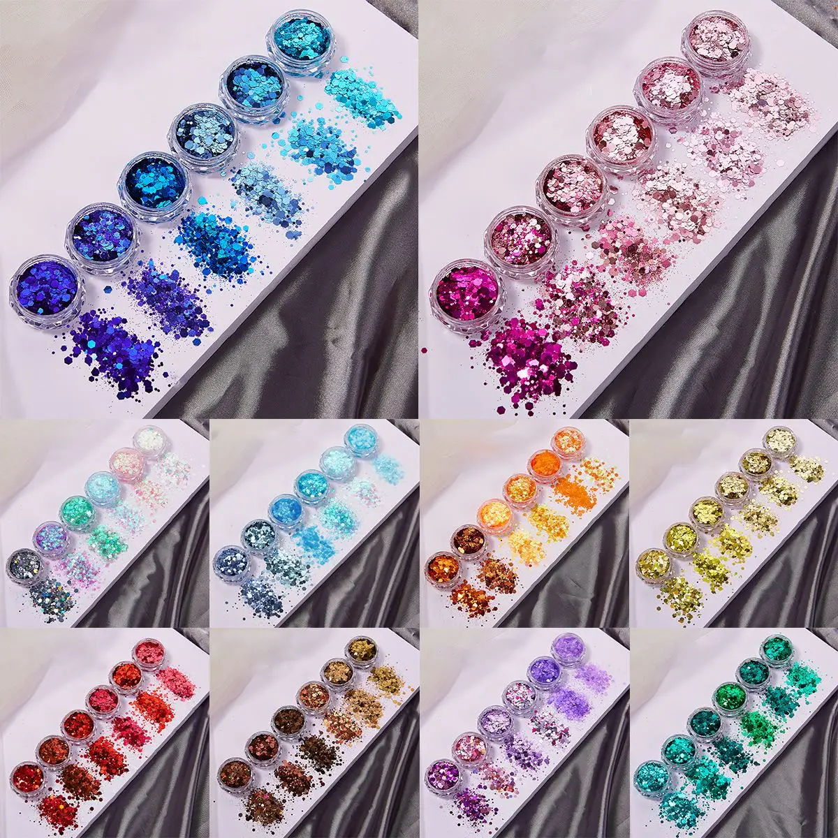 Resin Glitter Pack - 6 цветов/набор, сверкающие блестки из смолы