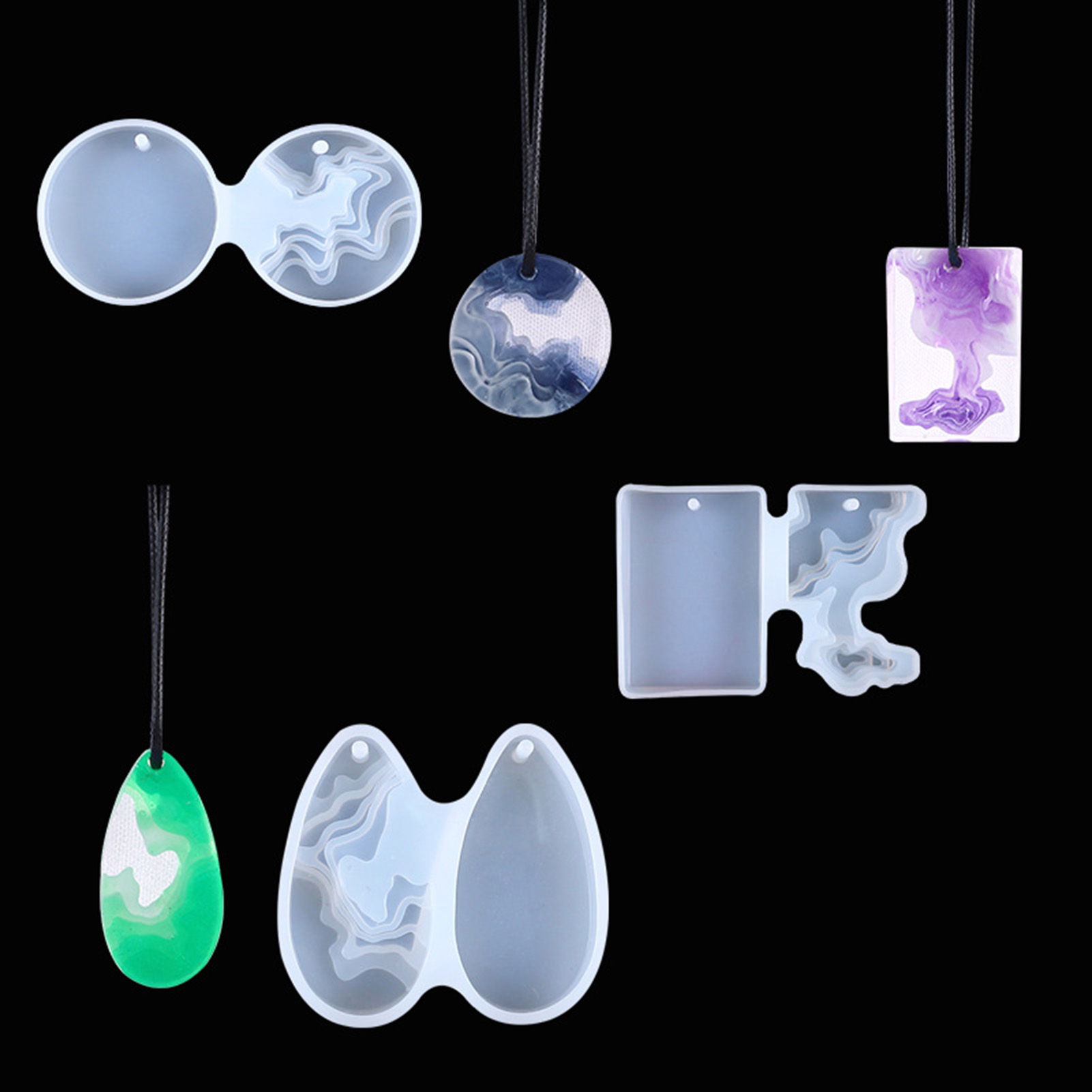 Geode Mold Silicone - Набор из 3 гибких силиконовых форм