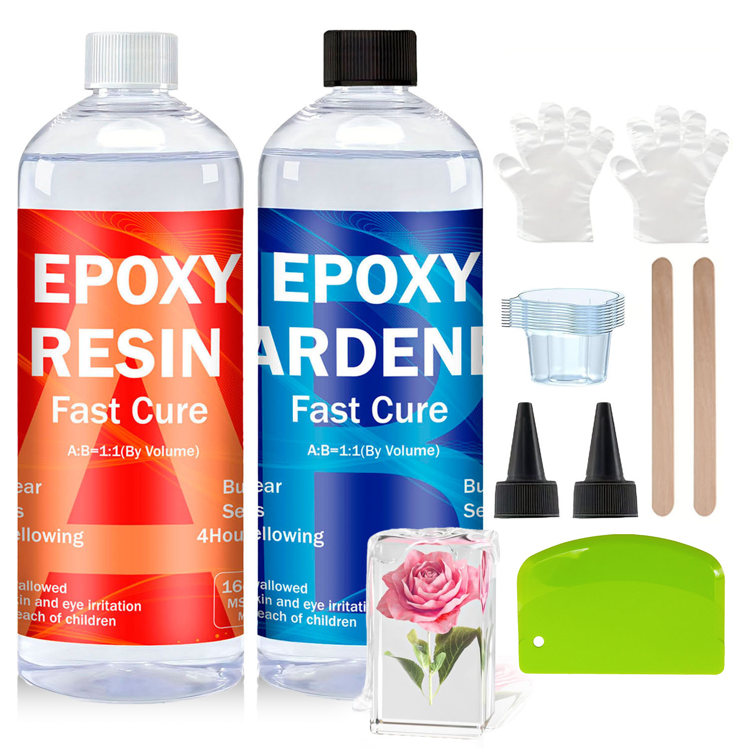 Resin Jewelry Kit - Прозрачный эпоксидный комплект 8 унций/16 унций/32