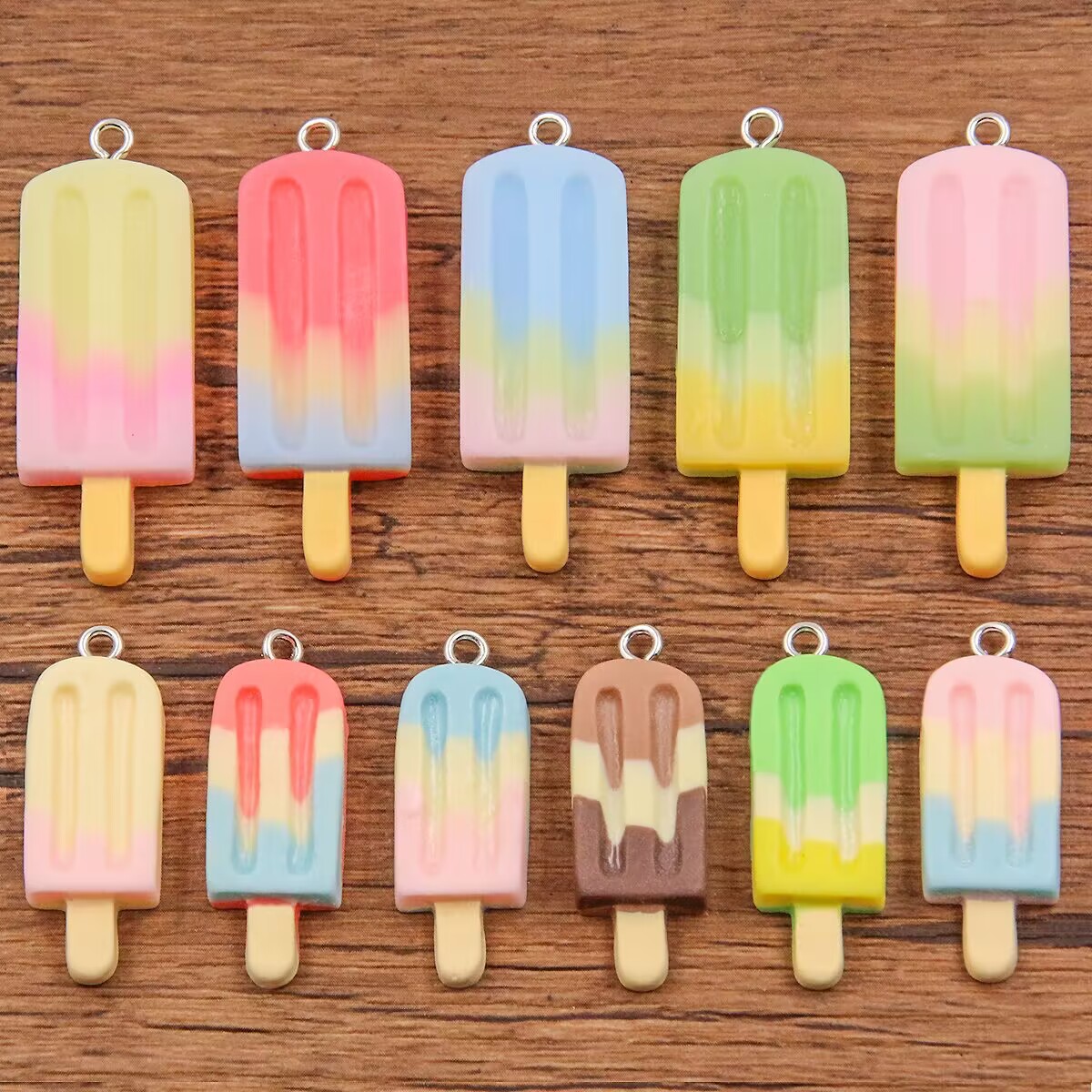 Resin Crafts Diy - 6 шт. градиентных подвесок из смолы