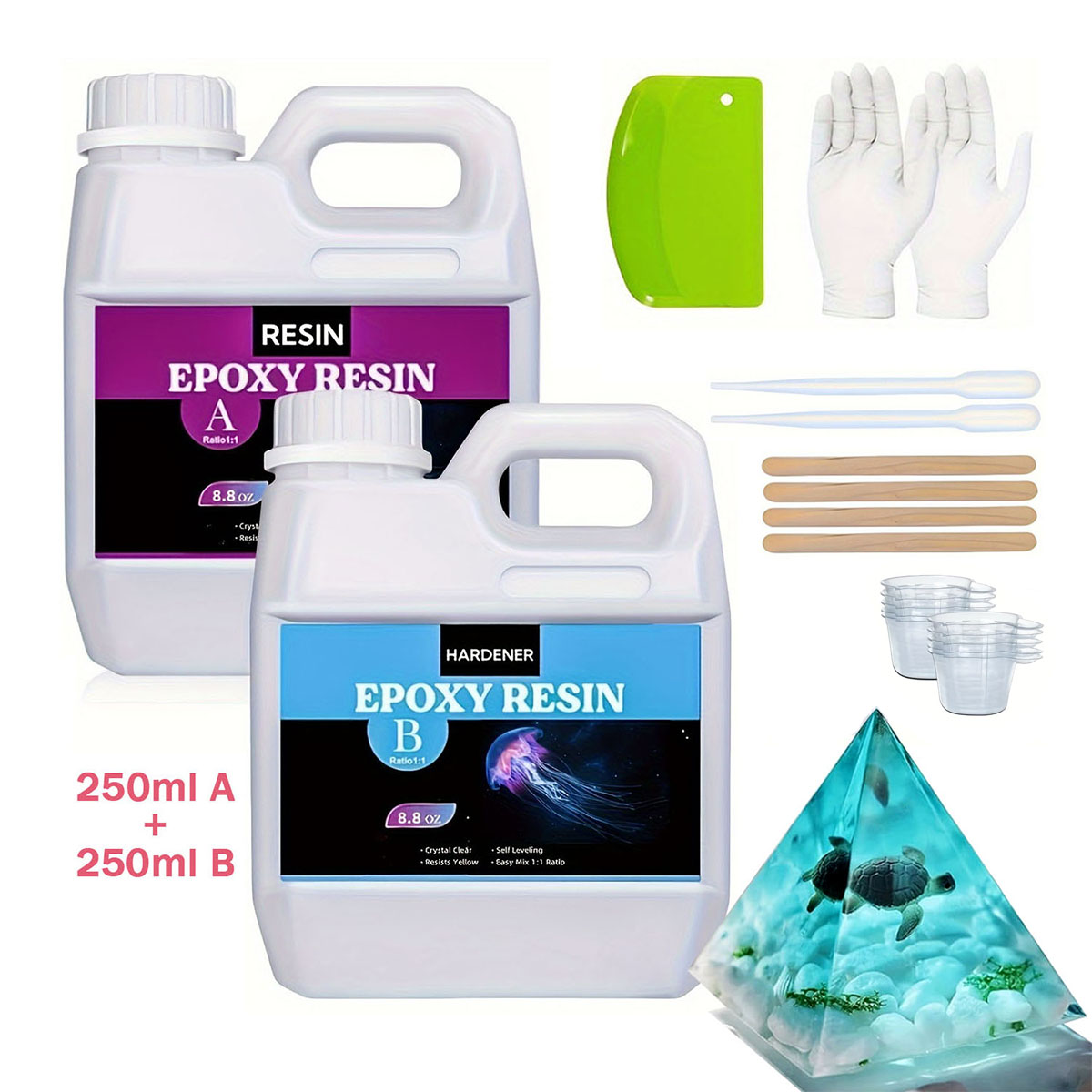 Resin Jewelry Kit - 125 мл/250 мл кристально чистый комплект