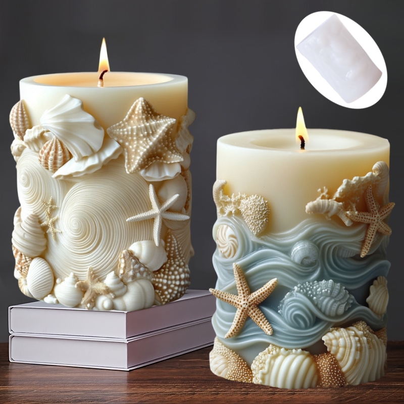 Resin Ocean Wave Mold - DIY рельефная цилиндрическая свеча в океанском