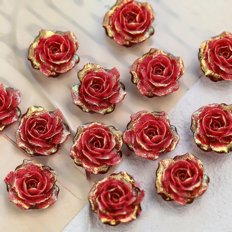 Resin Glitter Pack - Упаковка из 10 пластиковых цветов с