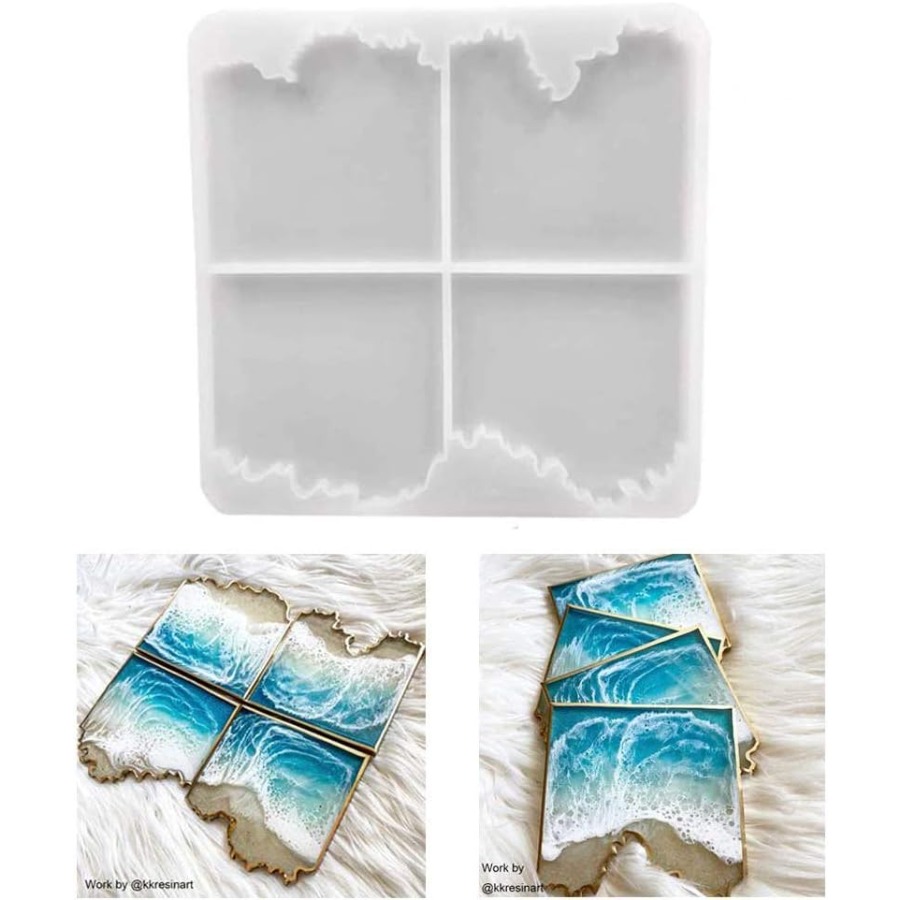 Resin Ocean Wave Mold - Силиконовая форма для подставок под чашки