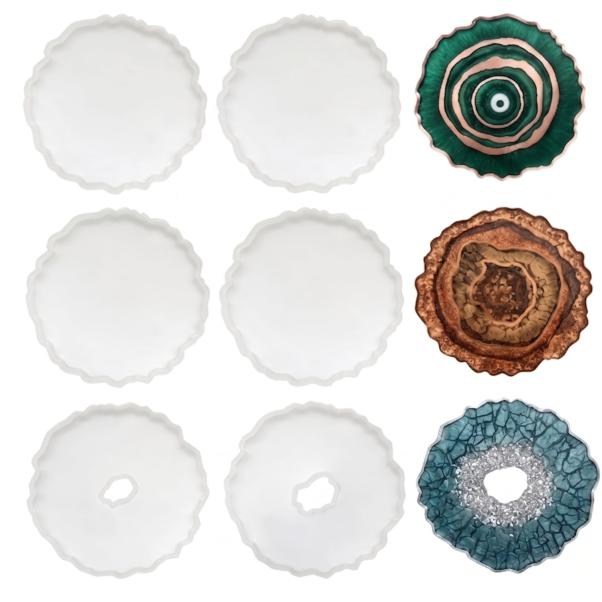Geode Mold Silicone - 6 шт. силиконовых форм для подставок
