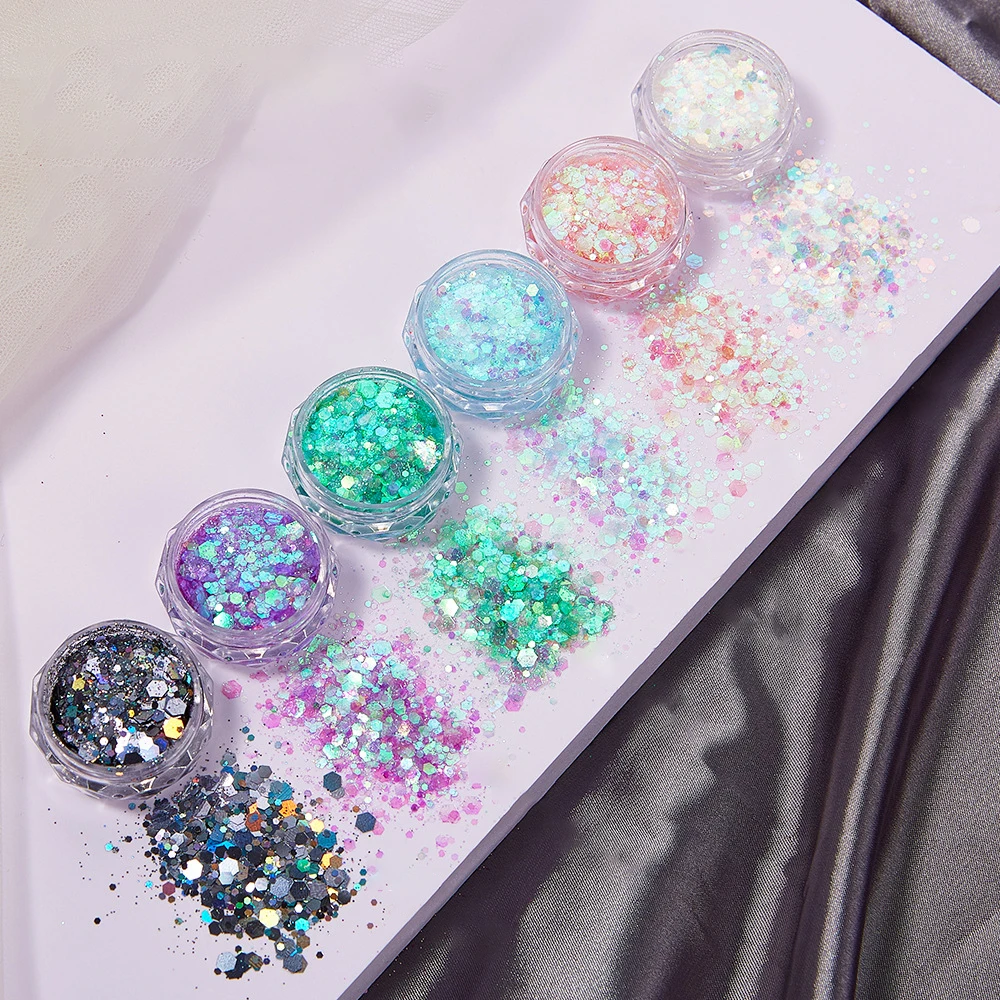 6 цветов/набор, сверкающие бле – обзор и цена Resin Glitter Pack