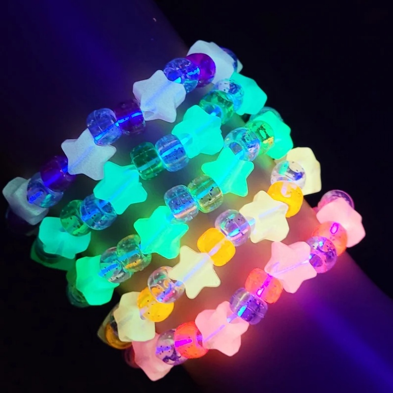 5 браслетов Glow Star Kandi, б – обзор и цена Resin Glitter Pack