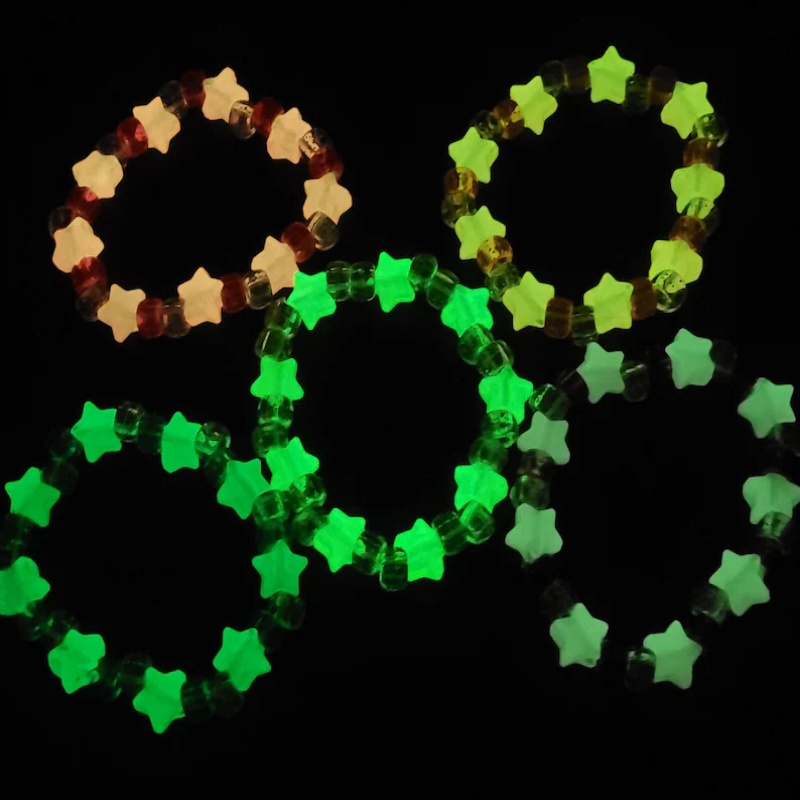 5 браслетов Glow Star Kandi, б – обзор и цена Resin Glitter Pack
